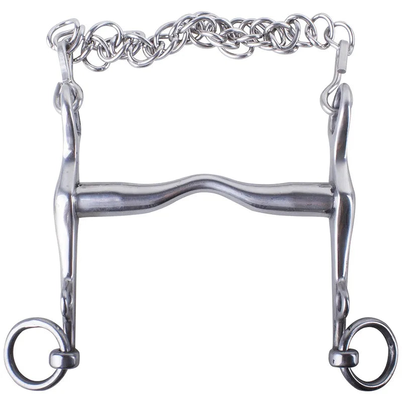 Freio equestre projetado para treino de cavalos, oferecendo controle e conforto. Ideal para cavaleiros que buscam melhorar a performance e a comunicação com o animal.