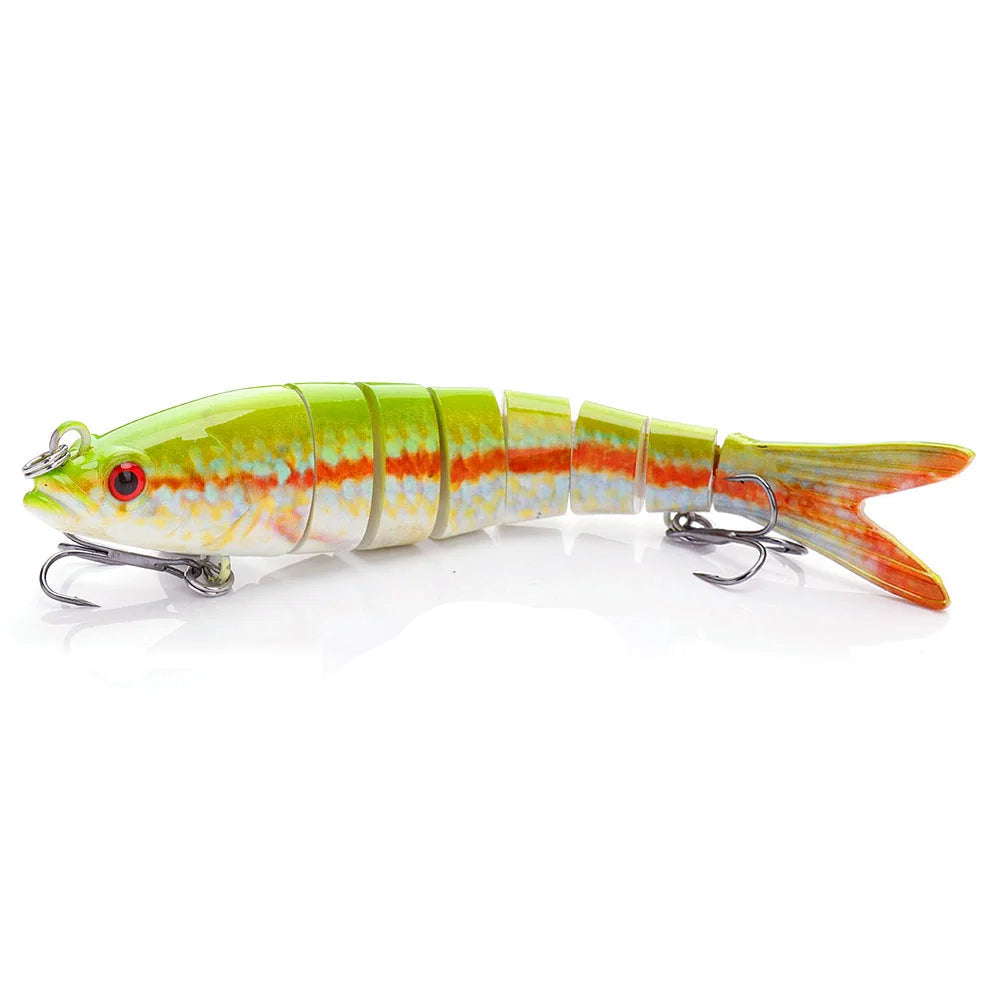 VTAVTA 10/14cm afundando wobblers iscas de pesca articuladas crankbait swimbait 8 segmento duro isca artificial para pesca enfrentar isca