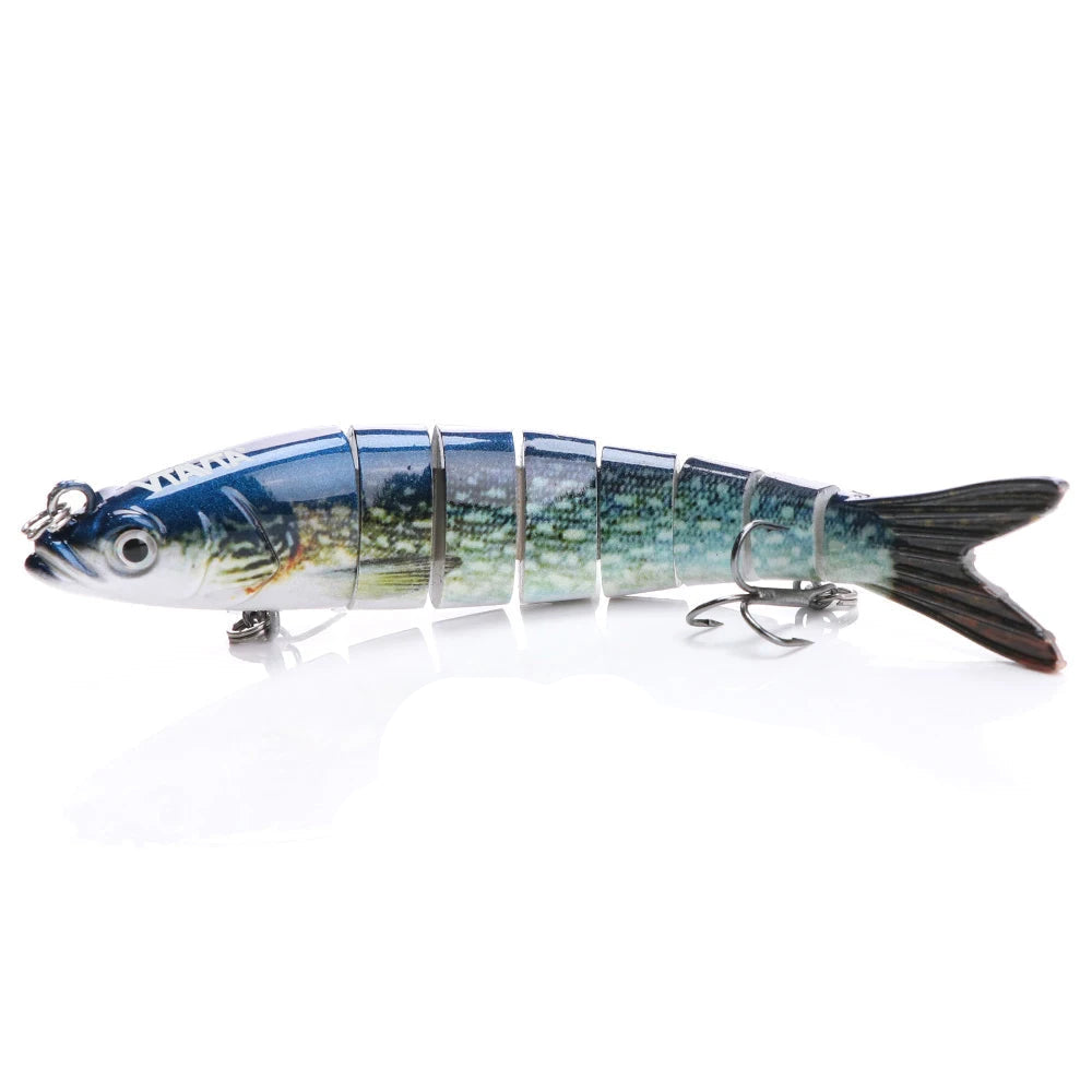 VTAVTA 10/14cm afundando wobblers iscas de pesca articuladas crankbait swimbait 8 segmento duro isca artificial para pesca enfrentar isca