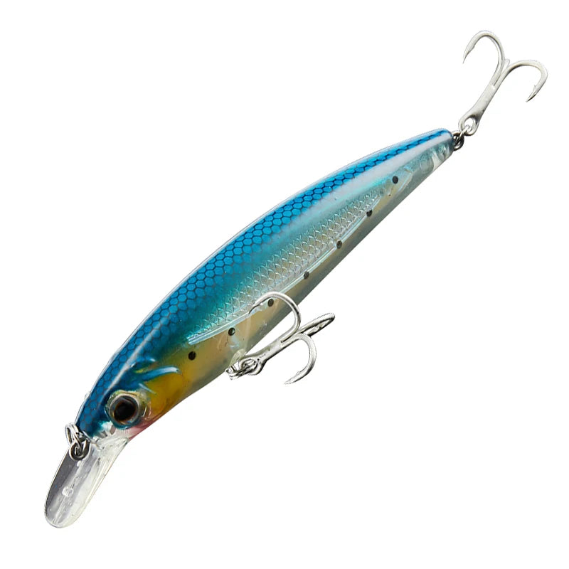 Isca Artificial Minnow com Sistema de Bolas de Tungstênio, Precisão e Longo Alcance para Pesca Profissional.