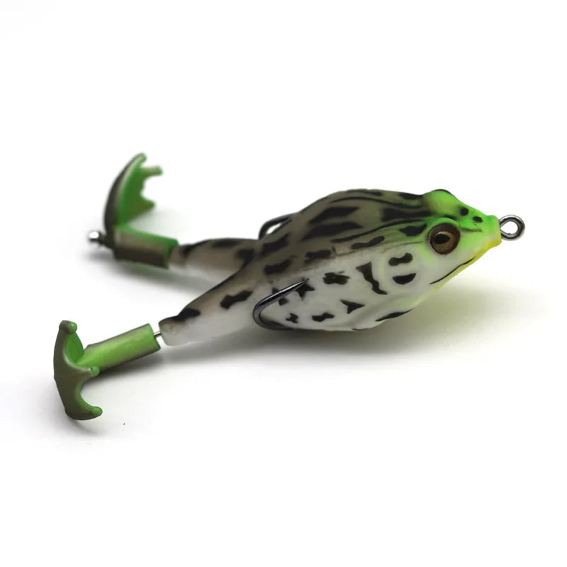 Topwater sapo isca baixo truta iscas de pesca kit conjunto realista prop sapo macio swimbait flutuante com ganchos malhas