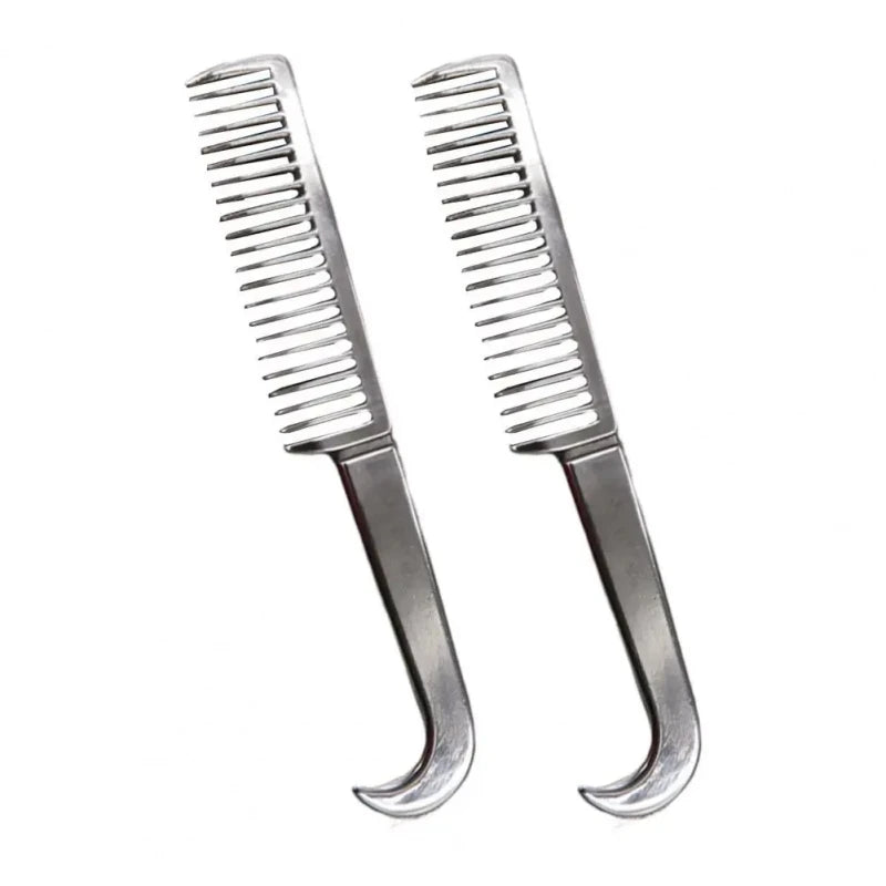 O Pente de Limpeza Premium para Cavalos garante higiene com conforto. Feito em metal e espessura reforçada, é ideal para cuidar da crina do seu cavalo!