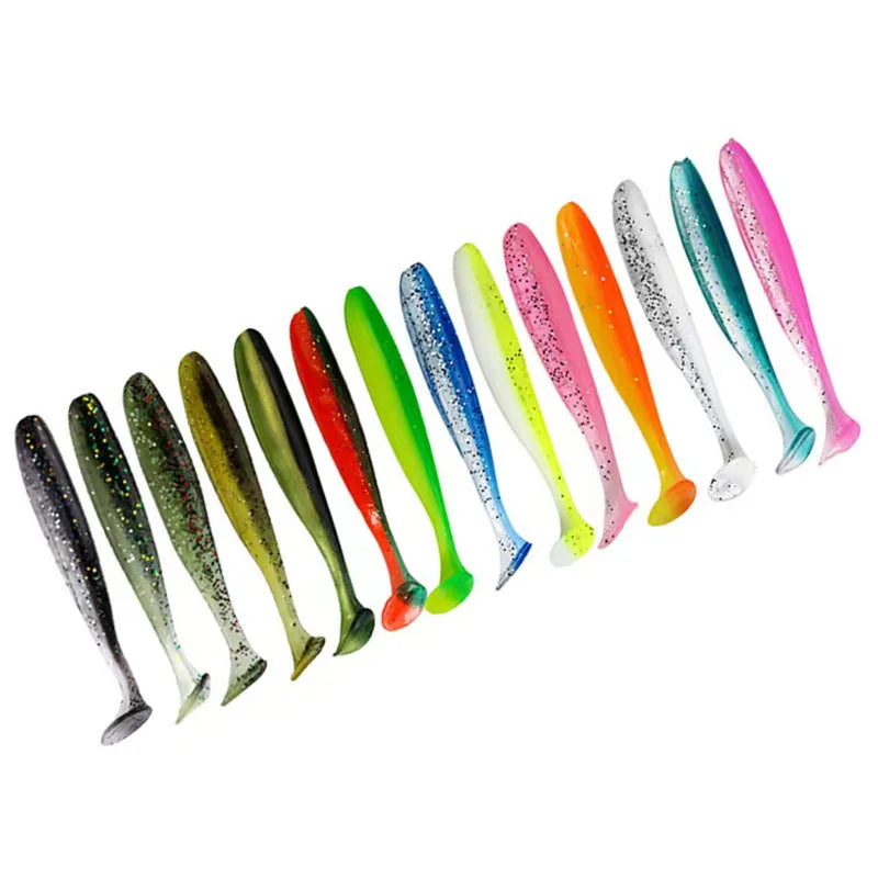 O Shad Worm Isca de Silicone Artificial simula movimentos naturais, atraindo peixes de forma eficaz e garantindo uma pesca bem-sucedida.