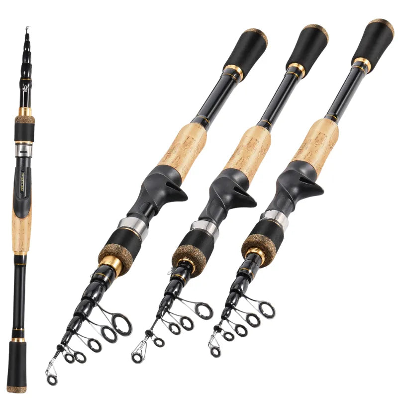Sougayilang vara de pesca telescópica 1.6-2.1m fundição/vara giratória 5-6 seções arrasto máximo 20lbs vara para pesca em água do mar pólo pesca