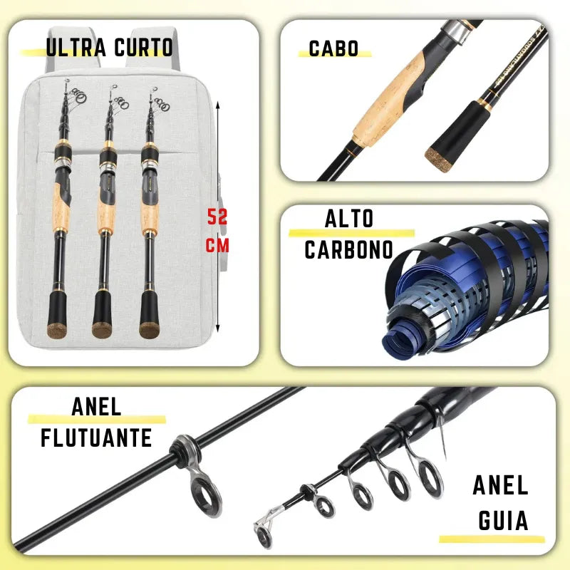 Sougayilang vara de pesca telescópica 1.6-2.1m fundição/vara giratória 5-6 seções arrasto máximo 20lbs vara para pesca em água do mar pólo pesca