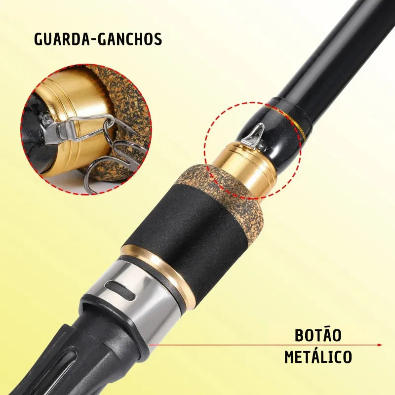 Sougayilang vara de pesca telescópica 1.6-2.1m fundição/vara giratória 5-6 seções arrasto máximo 20lbs vara para pesca em água do mar pólo pesca