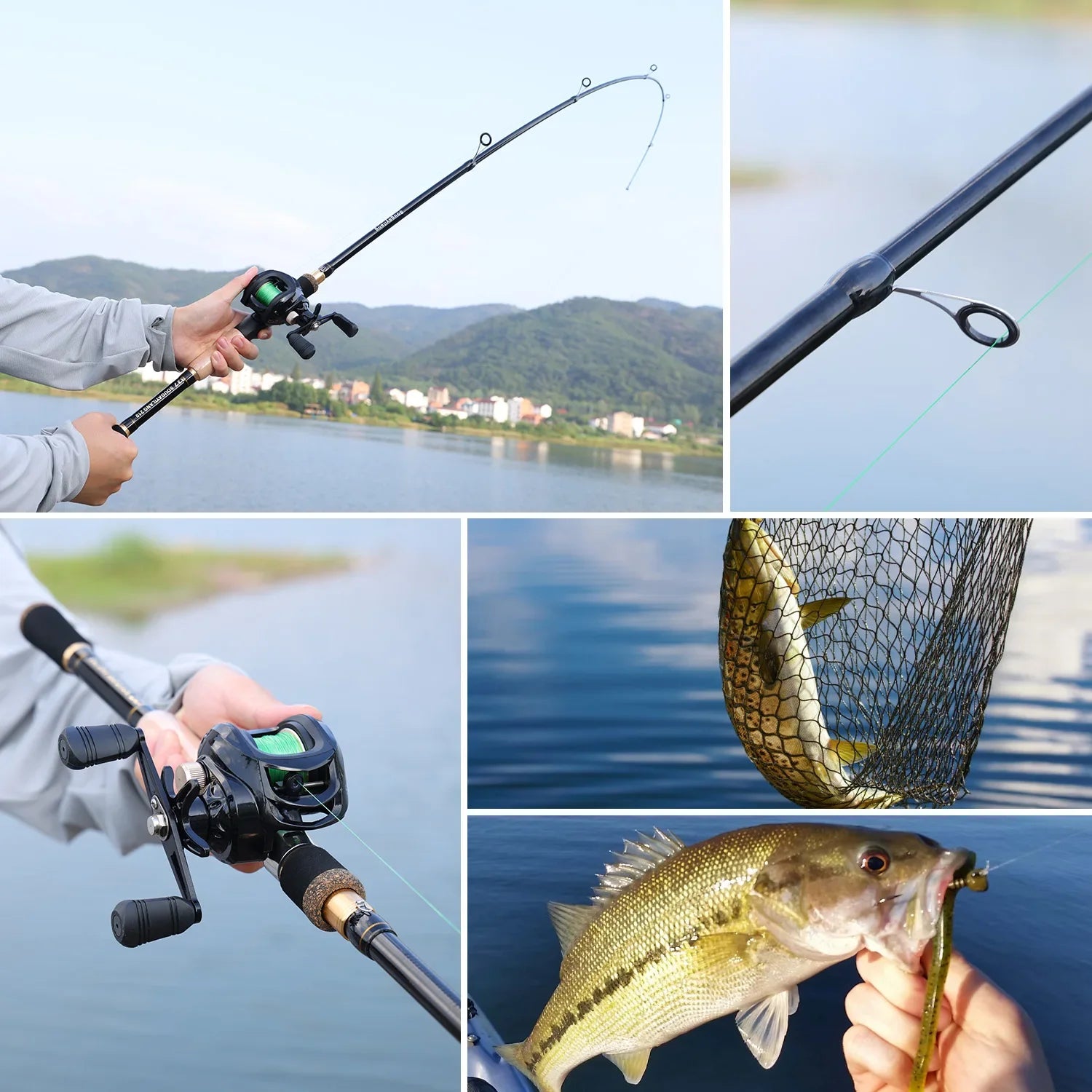 Sougayilang vara de pesca telescópica 1.6-2.1m fundição/vara giratória 5-6 seções arrasto máximo 20lbs vara para pesca em água do mar pólo pesca