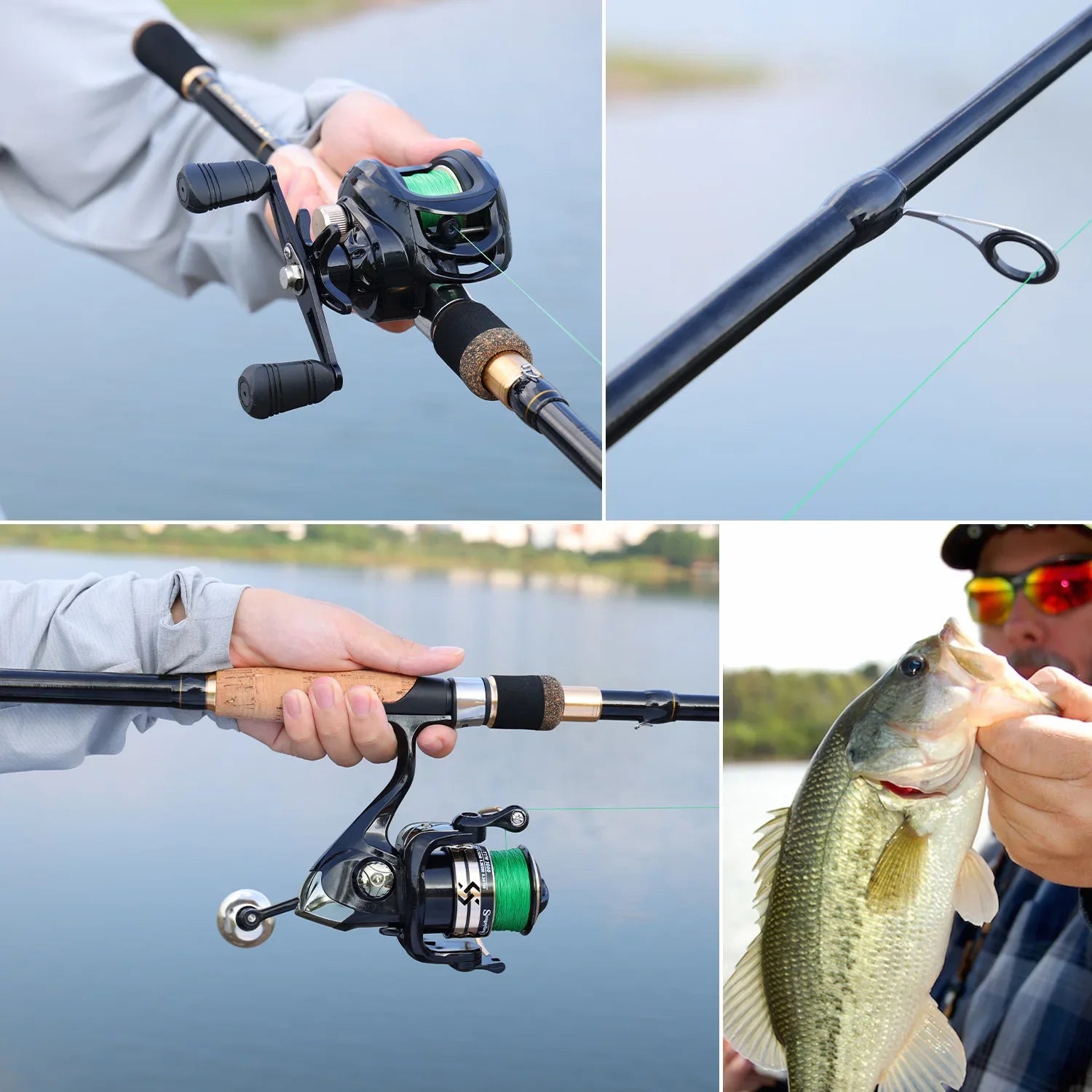 Sougayilang vara de pesca telescópica 1.6-2.1m fundição/vara giratória 5-6 seções arrasto máximo 20lbs vara para pesca em água do mar pólo pesca