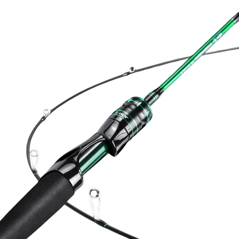 LINNHUE-Vara De Pesca De Giro Super Macio, Isca De Alimentador Ultra Leve, 2 Seções, 1.68m, 1.8m, UL