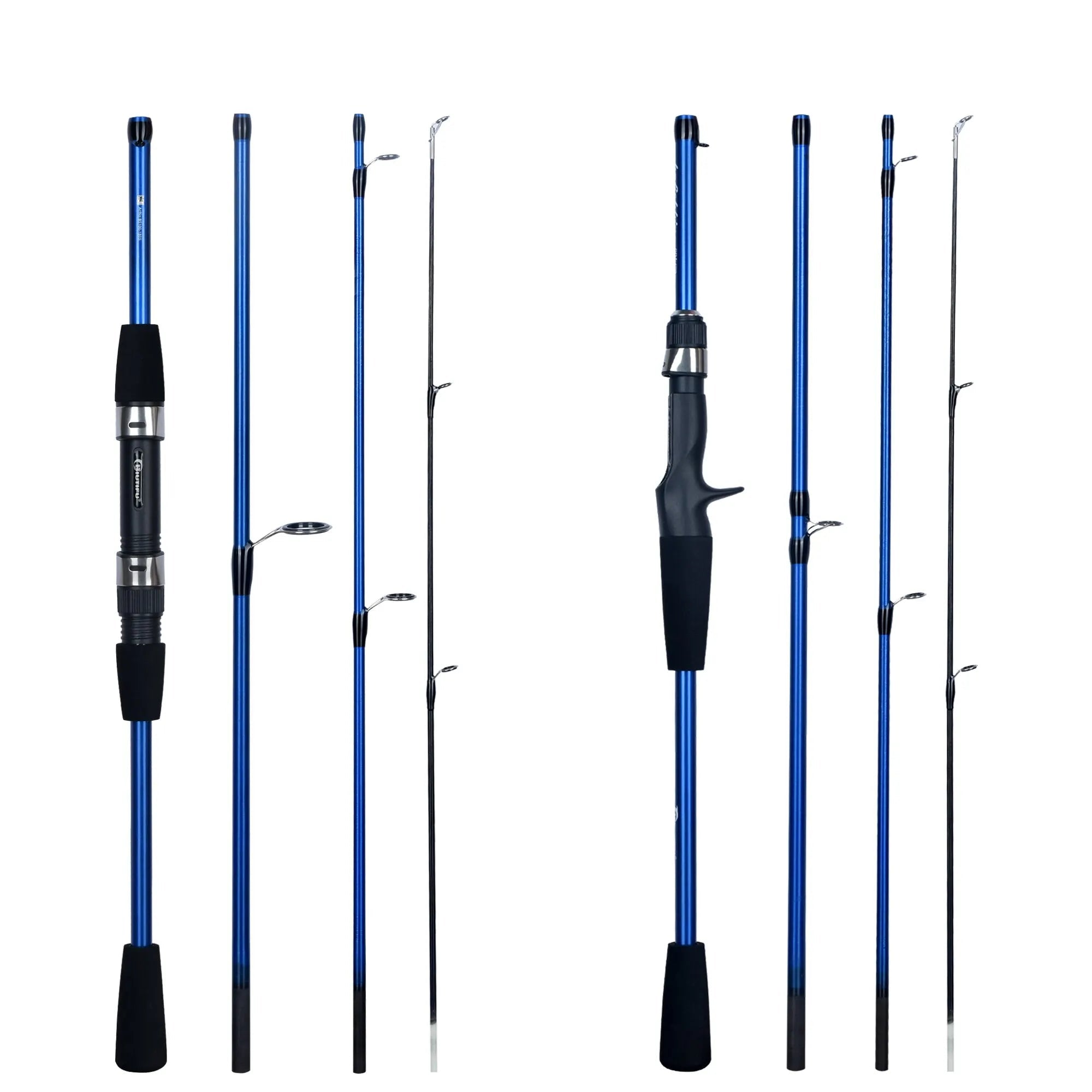 BIUTIFU Baitcasting Spinning Viagem Carbono 4/5 Seção Varas De Pesca Peso Fundição 5-20g Poder Ultraleve Isca Truta Mini Pólo